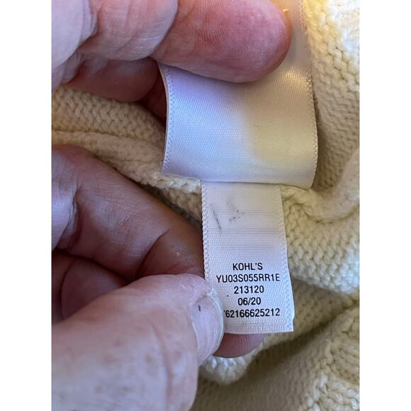 Urban Pipeline Sweater Women's Medium Cream Multi Color Strips Long Sleeve - Picture 14 of 15